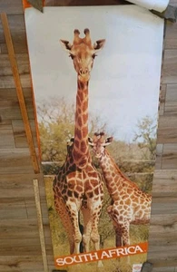 Vintage Giraffe Mama und Baby Poster Südafrika - Bild 1 von 12