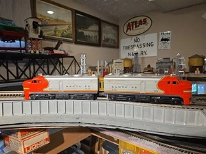 Lionel 218 Vintage O Santa Fe Alco AA Diesel Locomotive Set/Boxed Lot #200 - Picture 1 of 24