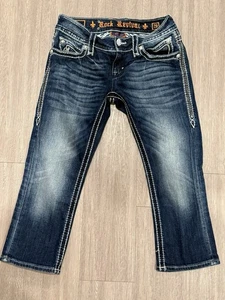 Rock Revival Noelle Caprijeans Damen Größe 26 Schrittlänge 20 Zoll - Bild 1 von 8