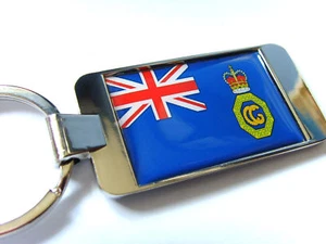 UK Hm Guardia Costiera Coast Vessillo Bandiera Distintivo Portachiavi Con Catena - Picture 1 of 1