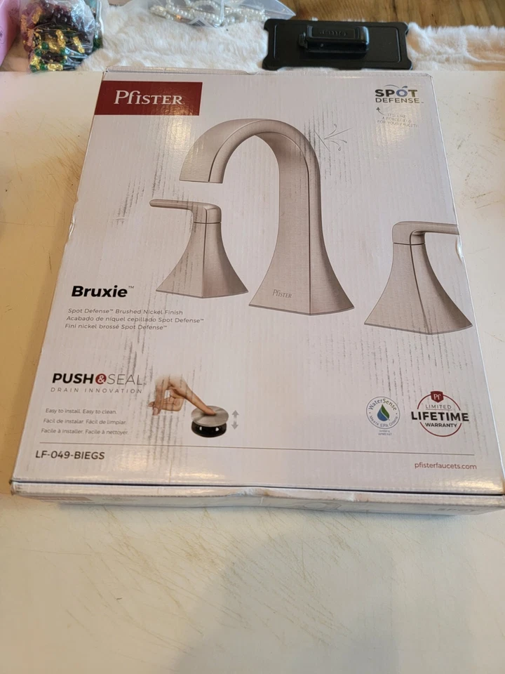 Pfister LF-049-BIEGS Bruxie Adjustable Widespread Bathroom Faucet - Brush Nickel