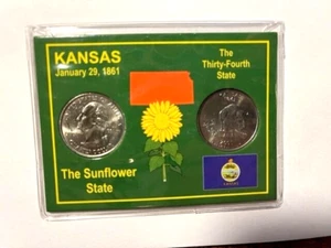 2005 P & D Kansas State Hood Quarters Set #19377 - Imagen 1 de 2