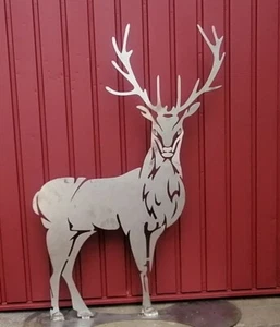 Garten Deko Edelstahl Hirsch Skulptur - Bild 1 von 1