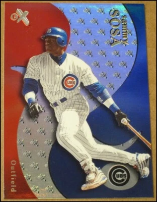 Tarjeta de béisbol Fleer Skybox E-X Sammy Sosa 2000 #14 Chicago Cubs casi nueva Foto 1 de 3