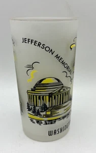 Vaso de beber vintage de los Estados Unidos de 10 oz Washington DC Hazel Atlas Glass - Imagen 1 de 3