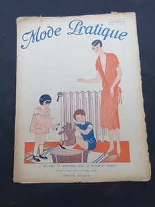 (2) VINTAGE 1928 "MODE PRATIQUE" FRENCH FASHION MAGAZINES. ART DECO DESIGN, RARE - Imagen 1 de 5