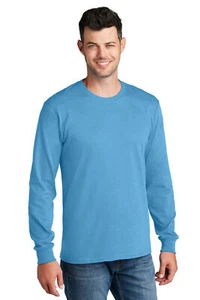 Port & Company PC54LS Men's Core Cotton Tee Comfort Blend T-Shirt - Pack Of 2 - Picture 1 of 25