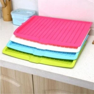 Silicone Dish Draining Mat Kitchen Pans Washing Up Drainer Tray Drying Board Pad - Picture 1 of 16