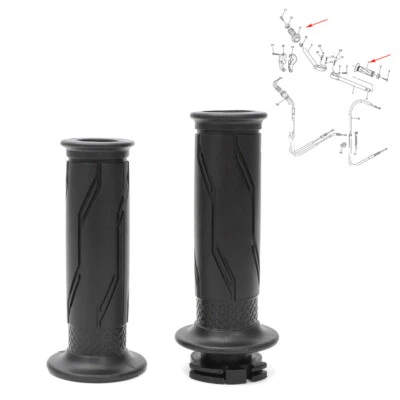 Pair Hand Grips W/ Throttle Tube Set For Yamaha YZF-R1 YZF-R1M  YZF-R1S YZF-R6 - Image 1 of 4
