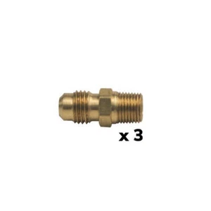 ProFlo PFMFUBA Brass 1/4" OD Flare x 1/8" MIP Half Union Adapter *Pack of 3* - Picture 1 of 1