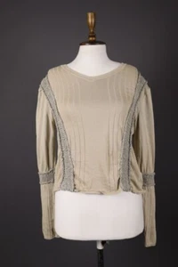 Just Cavalli Ivory Lagenlook Embroidered Knit Long Sleeve Sweater Size 50 - Picture 1 of 9
