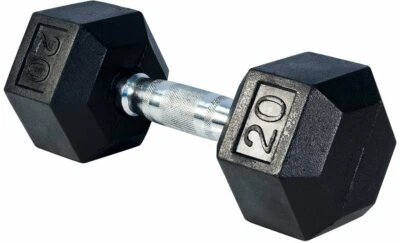Cap Rubber Hex Dumbbells 5, 10, 15, 20, 25, 30, 40, 50 Singles or Pair FAST SHIP - Image 1 of 4