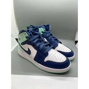 Jordan 1 Mid Mystic Navy Mint Foam Size 6.5 Youth - Picture 1 of 8