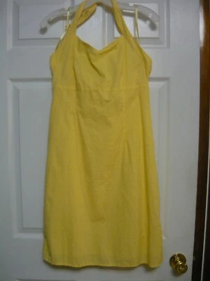 Vestido Damas Talla 8, Estilo Halter, Amarillo, Lavable a Máquina, Route 66, Nuevo con Etiquetas. Foto 1 de 2