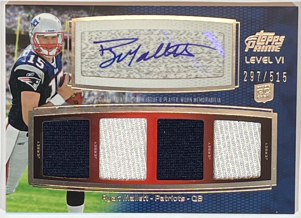 2011 Topps Prime Level VI Ryan Mallett Auto SP RC #PVI-RM /515 - Image 1 of 2