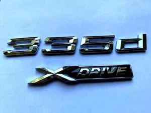 Logotipo de placa de arranque trasero cromado 335d X Drive xDrive para BMW Serie 3 - Imagen 1 de 1