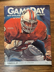 1982 Sept 19 New England Patriots vs. NY Jets Game Day Program John Hannah Andre - Bild 1 von 5