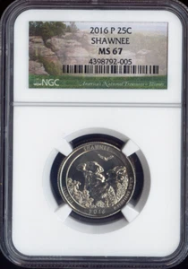 Shawnee Quarter 2016-P calidad NGC MS67 - Imagen 1 de 2
