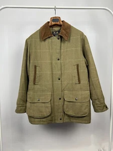 Barbour Damen waschbar Berwick Tweed kariert khaki Jacke Größe UK 16 US 14 - Bild 1 von 17