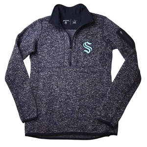 ANTIGUA Seattle Kracken Hockey Embroidered Logo Half-Zip Pullover Sweater Sz S - Picture 1 of 10