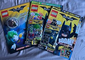 LEGO The Batman 3 x Magazines: Minifigures -The Joker, Tartan Batman, New
