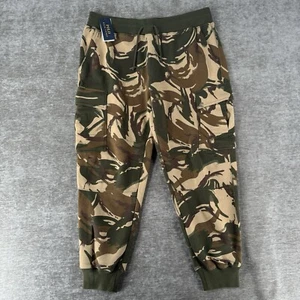 Polo Ralph Lauren Camo Fleece Cargo Joggers Sweatpants Women’s Size Large NWT - Picture 1 of 8