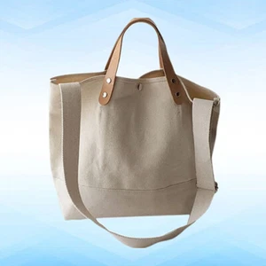 Large Capacity Handbag Miss Canvas Bags with Handles Casual Purse - Picture 1 of 11
