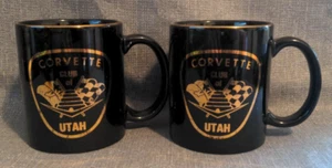 Black & Gold Corvette Club of Utah Mugs (Set of 2) - Used - Picture 1 of 7