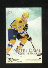 Notre Dame Fighting Irish--Bryan Rust--2013-14 Hockey Pocket Schedule-McDonald's