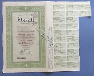 Aktienzertifikat für 1 Aktie Gesellschaft Eternit - mit Coupons - 1962 - Bild 1 von 1