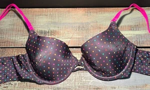 Victoria’s Secret Demi Buste Size 32D Polkadots Lined Underwire - Picture 1 of 15