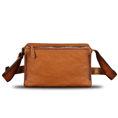 Bolso bandolera bandolera bandolera y monederos de cuero genuino para hombres y mujeres Foto 1 de 4