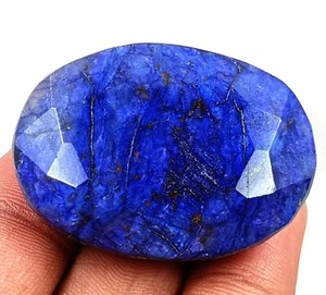 PIEDRA PRECIOSA SUELTA DE ZAFIRO AZUL NATURAL DE 183 QUILATES FORMA OVALADA CERTIFICADA EGL DE ALTA CALIDAD - Imagen 1 de 10
