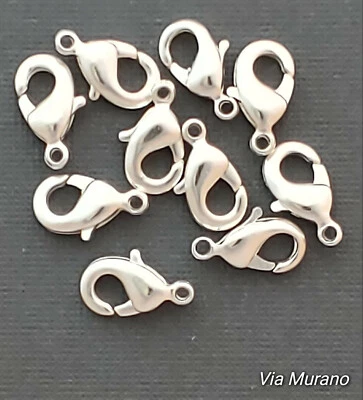 Фурнитура застежка коготь омара 11 мм. 10 штук. Смотрите изображение Snapeez на выбор отделки. - Изображение 1 из 4