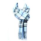Winter 100% Cashmere Checked Solid Scarves Plain Plaid Wool Scotland Made Scarf