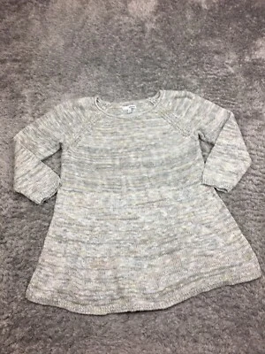 Sonoma Sweater Womens Size Medium Gray Beige Knit Weave - Image 1 of 4