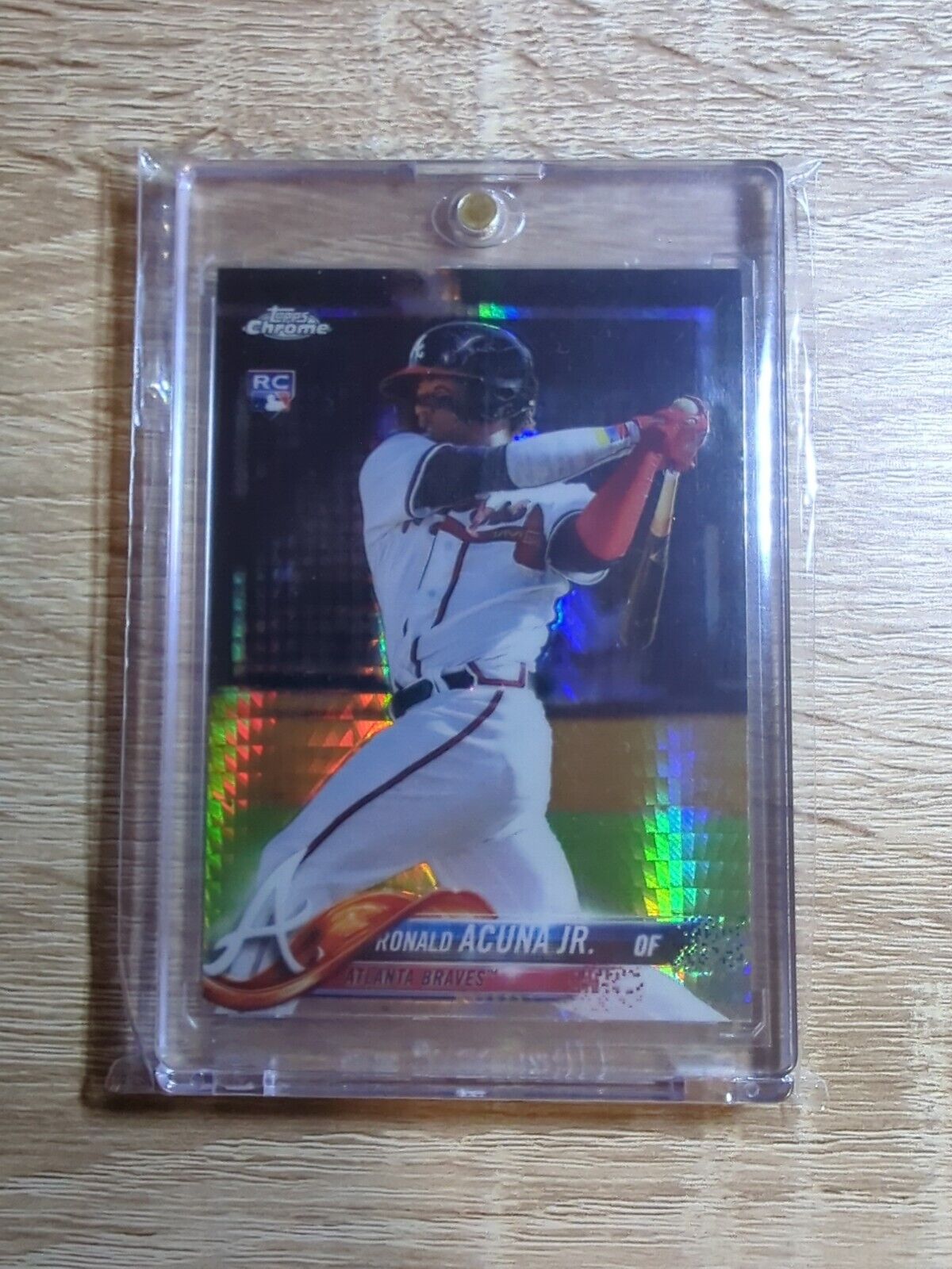 2018 Topps Chrome Ronald Acuna Rookie Prism Refractor #193 Braves