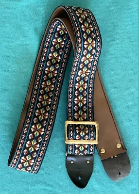 Correa de Guitarra Tejida Estilo ACE Patrón Raro Ventura De Colección Foto 1 de 4