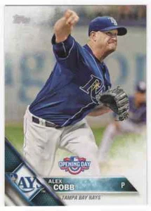 2016 Topps Opening Day #OD113 Alex Cobb Tampa Bay Rays - Picture 1 of 2