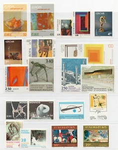 1993 - Europa CEPT (Anno completo) - Arte contemporanea 44 paesi, 86 v.10 BF MNH - Foto 1 di 8
