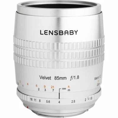 Lensbaby Velvet 85mm f/1.8 Lens for Nikon F (Silver) - Image 1 of 2