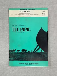 Vintage 1967 "Noah's Ark" Sheet Music Dino DeLaurentiis - Picture 1 of 4