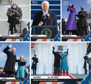  2020 TOPPS NOW PRESIDENT BIDEN INAUGURATION DAY 5 CARD SET - Picture 1 of 1