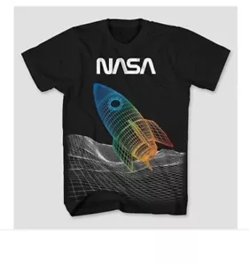 New Engine Boys Rocket NASA T-Shirt Black Size XXL 18 NWT - Picture 1 of 1