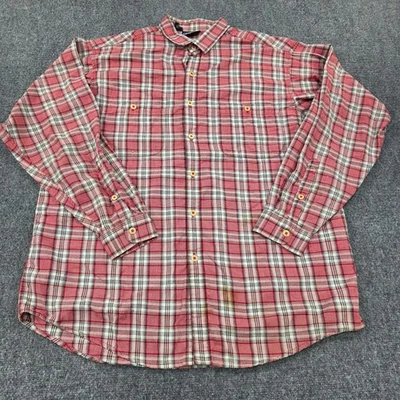 Camisa Patagonia roja a cuadros manga larga abotonada para hombre talla L algodón Foto 1 de 4