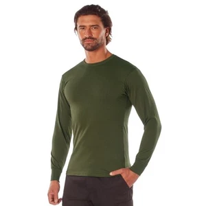 Rothco Long Sleeve T-Shirt Tactical Military Crew Tee Undershirt Army - New - Picture 1 of 10