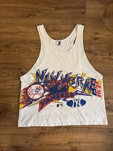 Vintage 1994 New York Yankees AOP Tank Top Men’s Large White Made in USA - Picture 1 of 9