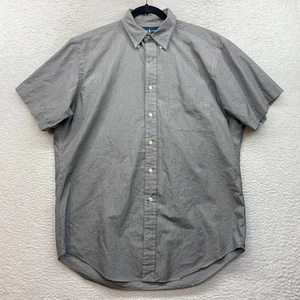 Ralph Lauren Hemd Herren Large Schwarz Weiß Classic Fit Button Down Kurzarm - Bild 1 von 9