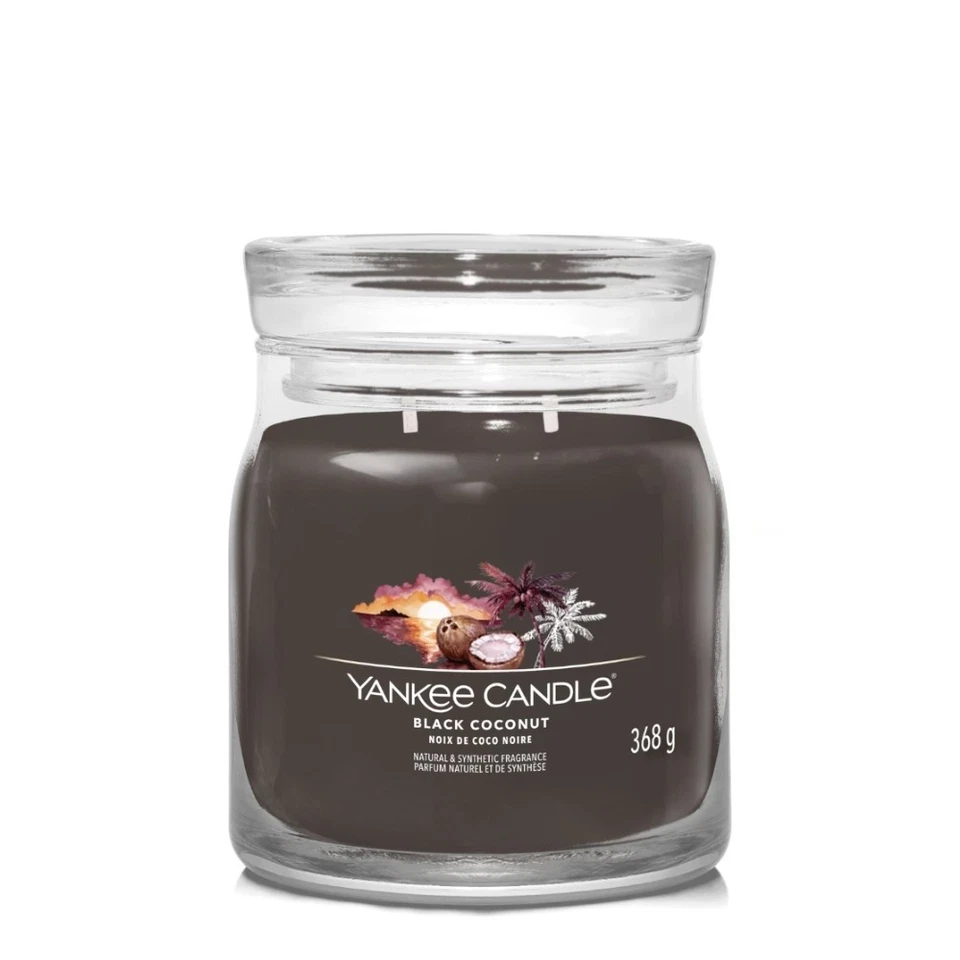 YANKEE CANDLE Bougie Jarre Moyenne Signature Black Coconut - Photo 1/1
