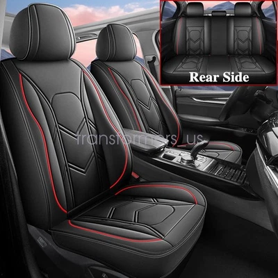 Cubierta de asiento de auto de 5 asientos delanteros y traseros de cuero sintético para Acura TSX RLX CSX MDX TSX Foto 1 de 4